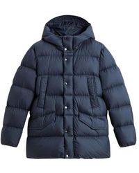 Woolrich - Jassen ,Blauw ,Polyester Cloud Davis Parka - Lyst