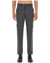 Lardini - Wollen Cargo Broek - Lyst