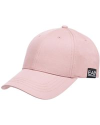 EA7 - Accessoires ,Roze ,Katoen Verstelbare Effen Logo Pet - Lyst