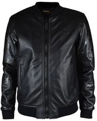 Philipp Plein - Jassen ,Zwart ,Leer Bomberjack - Lyst