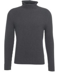 Hannes Roether - Hochgeschlossener Strickpullover Grigio Aw25 - Lyst