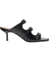 SCAROSSO - Manuela Black Sandals - Lyst