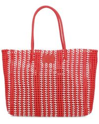 MSGM - Rote Handtasche Mit Logopatch - Lyst