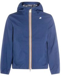 K-Way - Jassen ,Blauw ,Polyester Jack Stretch Dot Jacket - Lyst