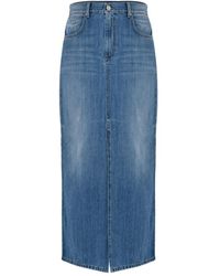 Kocca - Denim Pencil Rok Met Zakken - Lyst