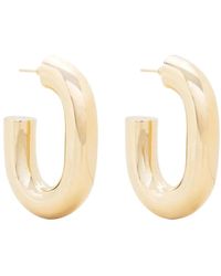Rabanne - Accessoires ,Geel ,Xl Link Hoops Oorbellen - Lyst