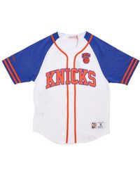 Mitchell & Ness - Fitness ,Veelkleurig ,Katoen Nba Oefendag Jersey Wit - Lyst