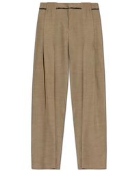 Balmain - Pantaloni larghi con pieghe - Lyst