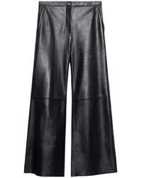 Stand Studio - Broeken ,Zwart ,Leer Rowena Trouser - Lyst