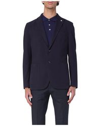 Manuel Ritz - Blauer Stretch-Blazer Für Männer - Lyst