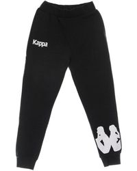 Kappa - Zwart/Wit Lichtgewicht Trainingsbroek - Lyst