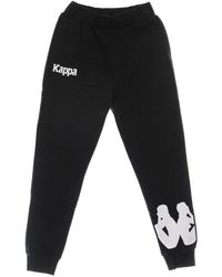 Kappa - Zwart/Wit Lichtgewicht Trainingsbroek - Lyst
