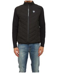 EA7 - Jassen ,Zwart ,Polyester Down Waistcoat - Lyst