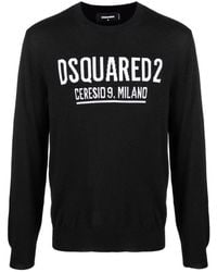 DSquared² - Jersey de punto de intarsia con logo - Lyst