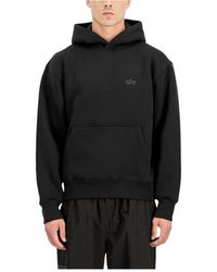 Alpha Industries - Hoodies & Sweatvesten ,Zwart ,Base Uv Hoodie - Lyst