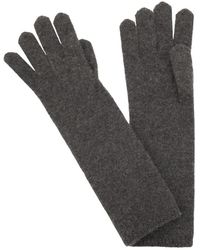 Max Mara - Accessoires ,Grijs ,Kasjmier Lange Handschoen - Lyst