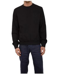 Etro - Hoodies & Sweatvesten ,Zwart ,Katoen Zwarte Sweatshirt Met C-Neck Stijl - Lyst