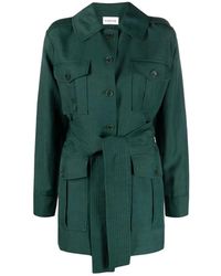 P.A.R.O.S.H. - Elegante giacca safari verde - Lyst
