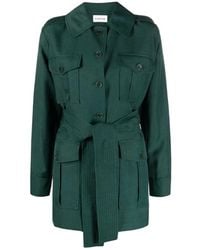 P.A.R.O.S.H. - P.A.R.O..H., Elegante Chaqueta Safari Verde, Mujer, Talla - Lyst