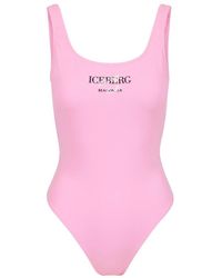 Iceberg - Badmode ,Roze ,Essential One-Piece Badpak - Lyst