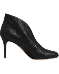 Gianvito Rossi - Zwarte Metallic Leren Stiletto Pumps - Lyst