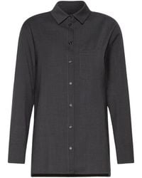 Max Mara - Overhemden ,Grijs ,Wol Opera Shirt - Lyst