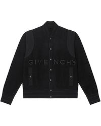 Givenchy - Schwarze jacke mit bestickter signatur - Lyst