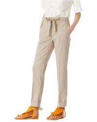 Manila Grace - Chino trousers with belt Art. P086Pi - Lyst