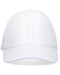 Courreges - Weiße baseballkappe mit logo-patch - Lyst