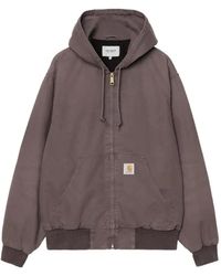 Carhartt - Hoodies & Sweatvesten ,Bruin ,Katoen Og Active Jacket - Lyst