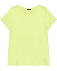FIORELLA RUBINO - T-shirt con bordi in lurex e due tessuti - Lyst