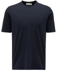 FILIPPO DE LAURENTIIS - T-shirt a manica corta in cotone ice blu navy - Lyst