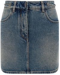 Givenchy - Denim Minirok - Lyst