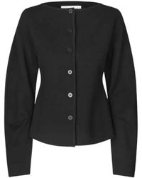 Samsøe & Samsøe - Truien & Vesten ,Zwart ,Polyester Sanor Cardigan - Lyst