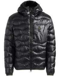 Blauer - Jassen ,Zwart ,Nylon Wave Down Jacket - Lyst