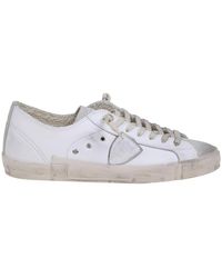 Philippe Model - Sneakers vintage in pelle e camoscio bianco - Lyst