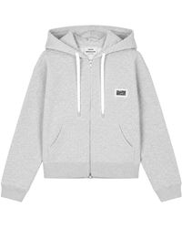 Mads Nørgaard - Hoodies & Sweatvesten ,Grijs ,Leer Bobo Hood Sweatshirt Standard - Lyst