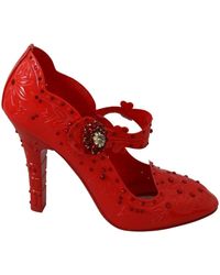 Dolce & Gabbana - Rot Blu Kristall CINDERELLA Heels Schuhe - Lyst