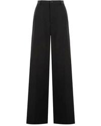 Balenciaga - Wijde Wollen Broek Mannen Italië Gemaakt - Lyst