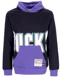 Mitchell & Ness - Hoodies & Sweatvesten ,Veelkleurig ,Katoen Nba Big Face Hoodie 5.0 - Lyst