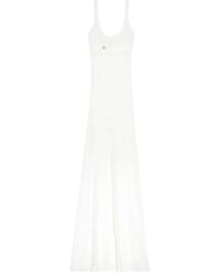 Jacquemus - Kleedjes ,Wit ,Polyester La Robe Maille Oranger - Lyst