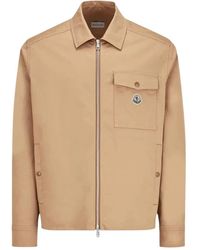Moncler - Jassen ,Katoen Cotton Blend Gabardine Shirt Jacket - Lyst