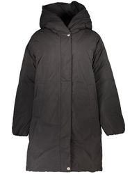Tommy Hilfiger - Jassen ,Zwart ,Polyester Zwarte Polyester Jas Met Capuchon - Lyst