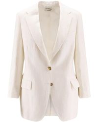 SAULINA - Jassen ,Wit ,Leer Antonia Blazer - Lyst