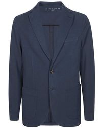 Circolo 1901 - Jassen ,Blauw ,Katoen Giacca Monopetto Oxford - Lyst