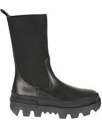 Moncler - Neue Chelsea Boots Aus Leder - Lyst