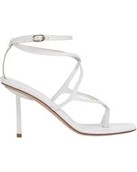 Le Silla - Schoenen ,Wit ,Leer Sandaal Teenslipper - Lyst
