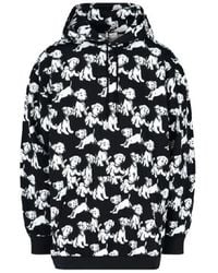 Celine - Kapuze -Druckhunde Sweatshirt - Lyst