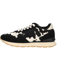 HOFF - Schoenen ,Zwart ,Leer City Print Sneakers - Lyst