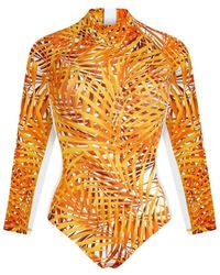Vilebrequin - Einteiliger Palm Leaves Rashguard Mit Uv-Schutz Für Damen - Lyst